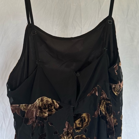 Gentle fawn black floral slip dress size large NWT - Picture 4 of 7